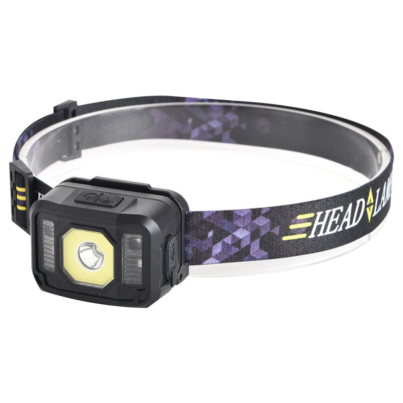 XANES® XPG + RGB + COB Headlamp 6 Gear 75 ° Ajustable USB Recargable cámping Light pesca Linterna de ciclismo