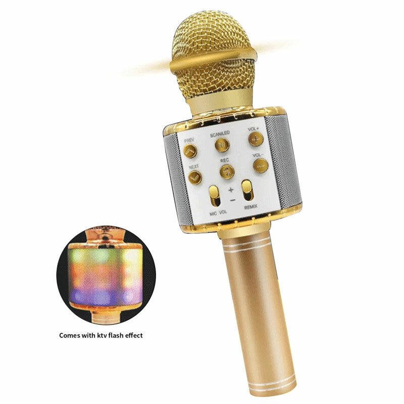 Micrófono de Karaoke 858L con LED Luces