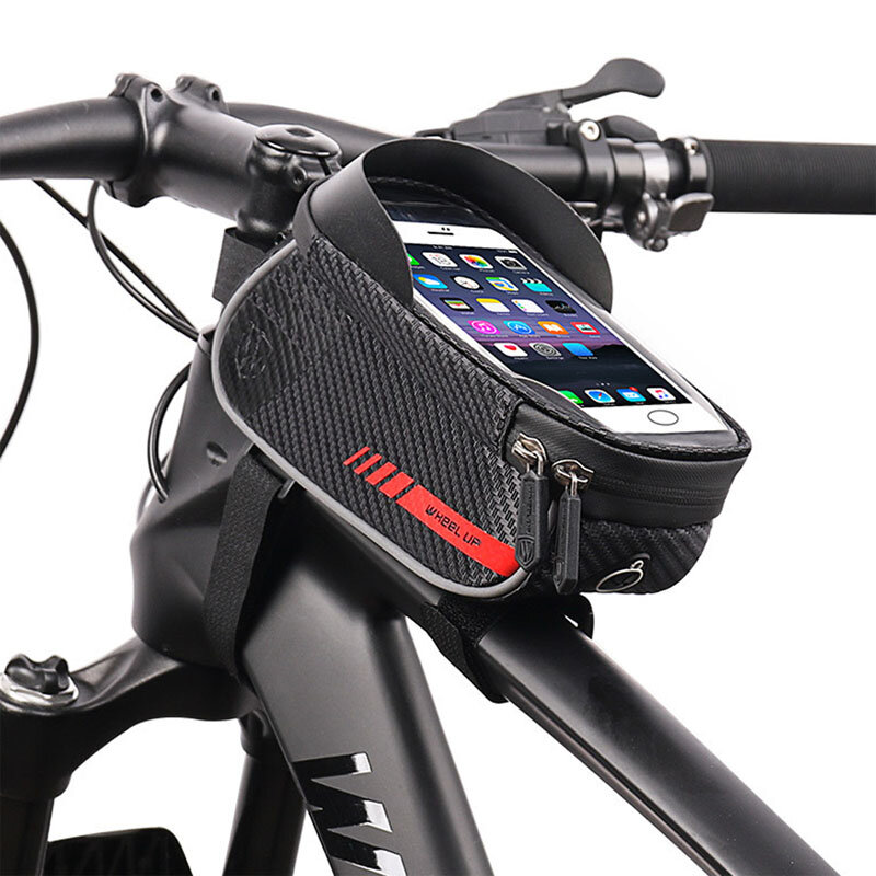 WHEEL UP Bike Bolsa Teléfono celular TPU Pantalla táctil Siete colores reflectantes Gran capacidad Impermeable Tubo supe
