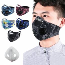 Ciclismo al aire libre Cara transpirable a prueba de polvo Mascara Con válvulas de respiración Anti Niebla PM2.5 Deporte