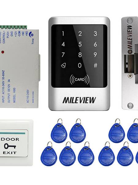 Impermeable RFID Kit de teclado del controlador de control de acceso de la puerta con tarjeta eléctrica cerradura y 10 R