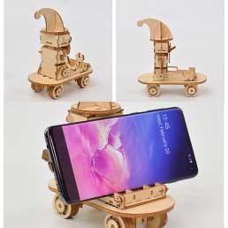 El más nuevo DIY 3D Rompecabezas de madera Asamblea Juguete de regalo para niños Soporte para teléfono para adultos Sopo