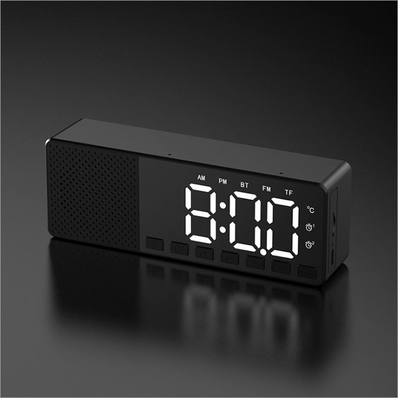 Bakeey Q3 Altavoz bluetooth de sonido HiFi Reloj Alarma Reloj Mini colección de espejos Tarjeta de transmisión de audio