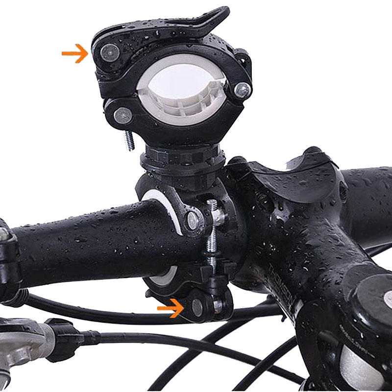 BIKIGHT 360 ° Angulo de rotación de la bicicleta linterna Mount Holder Clip Soporte de fijación de la luz multifunción S