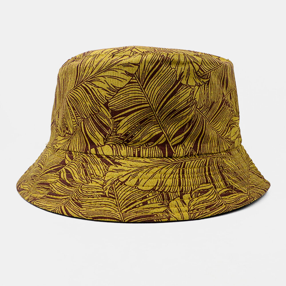 Árbol para mujeres y hombres Hoja Patrón al aire libre Cubo para sombrilla informal Sombrero
