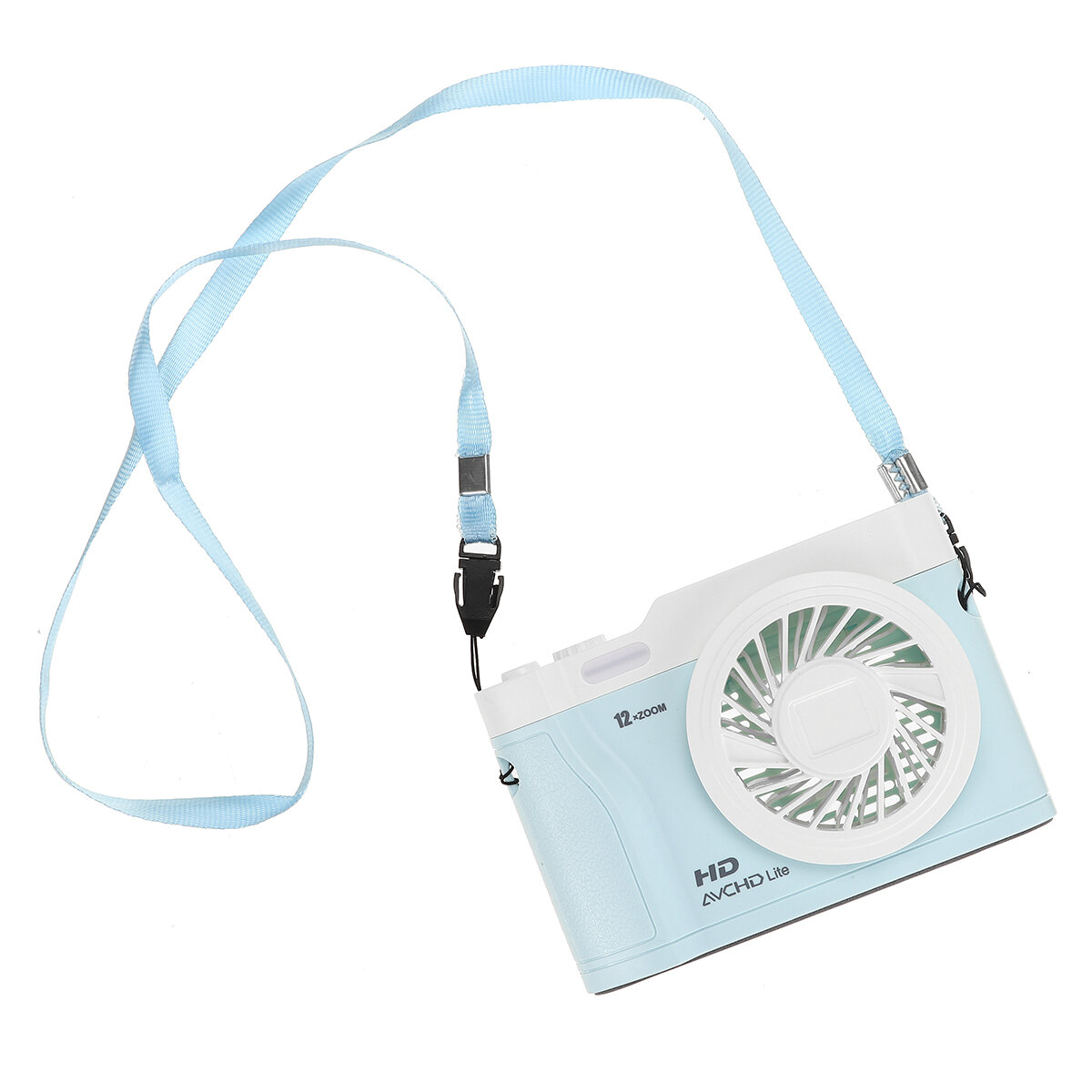 Ventilador de collar colgante portátil 3 en 1 3 velocidades LED Ventilador de escritorio para oficina en casa Escuela