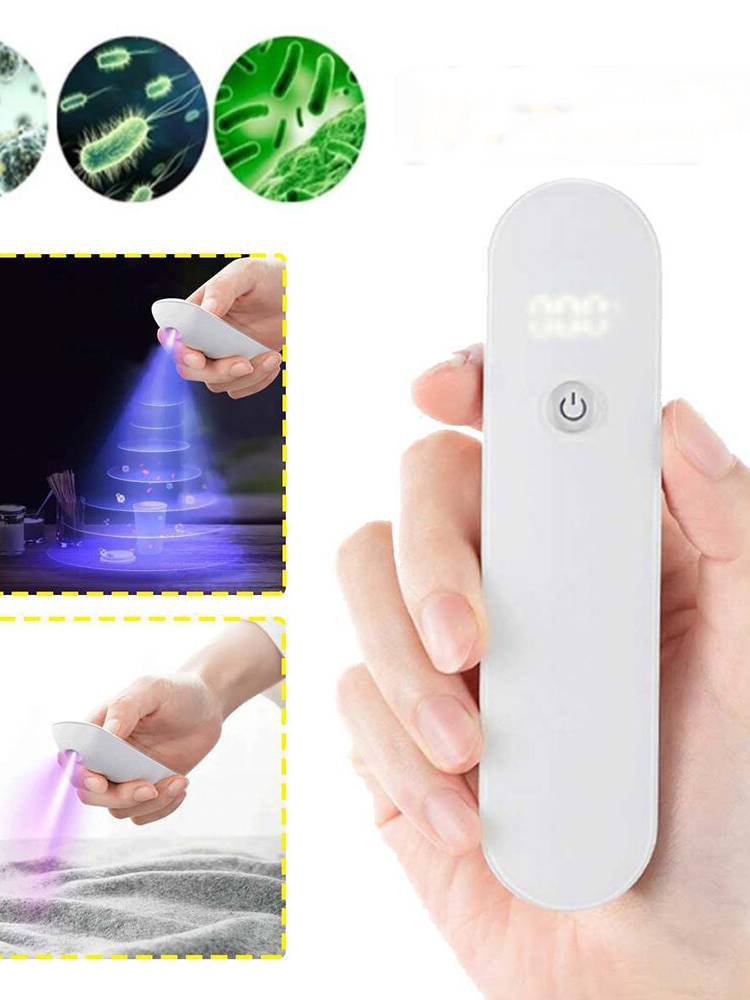 Hogar portátil de luz ultravioleta teléfono esterilizador USB cepillo de dientes de carga Mascara esterilizador de mano
