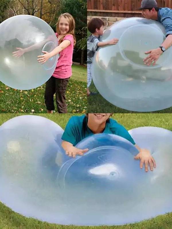 Niños al aire libre Soft Bola de burbujas llena de aire Soft Goma TPR Globo Divertido juego de fiesta Juguete para niños