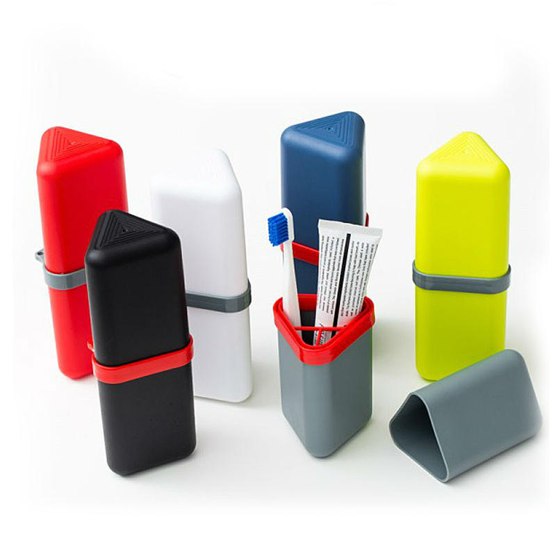 Honana Triángulo PP Portátil 6 Opciones de color Cepillo de dientes Organizador Viaje Lavado Copa Almacenamiento Caja