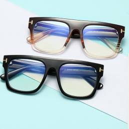 Nuevo Anti-Blue Light Gafas Tr90 Gafas Frame Irregular Round Frame Optical Gafas Blue Light Blocking Gafas