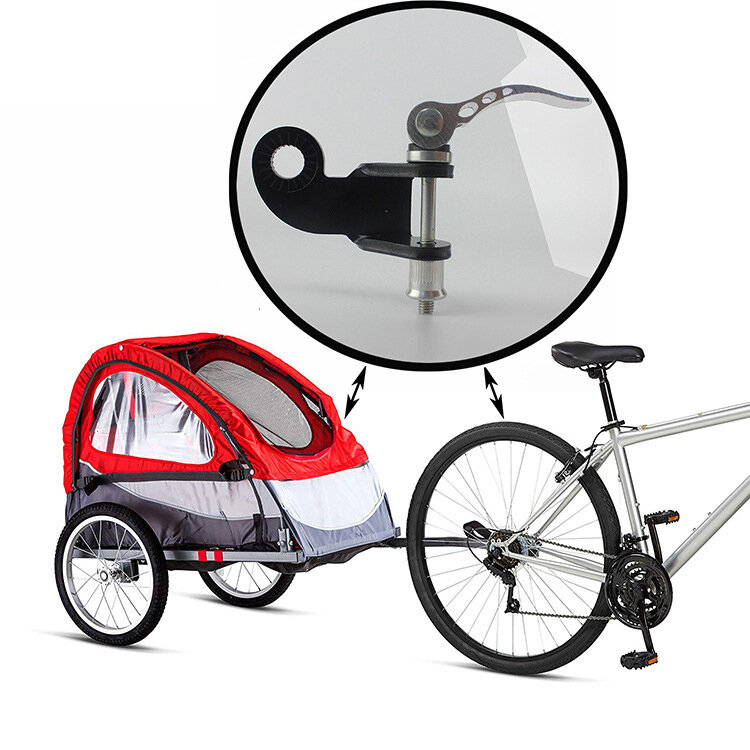 BIKIGHT Acoplador de acoplado de remolque de bicicleta Codo angulado para remolques de bicicleta con empeine y Schwinn