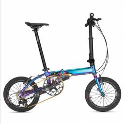 ROCKBROS Bicicleta plegable ligera de 16 pulgadas Mini Bicicletas de altura ajustable para hombres y mujeres