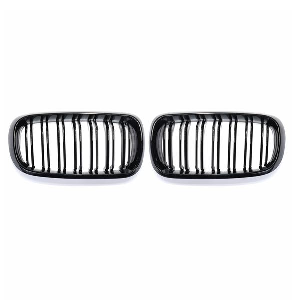 Gloss Black Frente Sport Grill Grille Double Line para BMW F15/F16 X5 X6 2014-2017