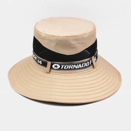 Unisex de ala ancha de malla transpirable al aire libre Escalada UV Cubo de protección para sombrilla Sombrero
