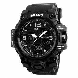 SKMEI 1155B militar Multi-función de alarma cronológica EL Light Impermeable al aire libre Sport Men Dual Digital Watch