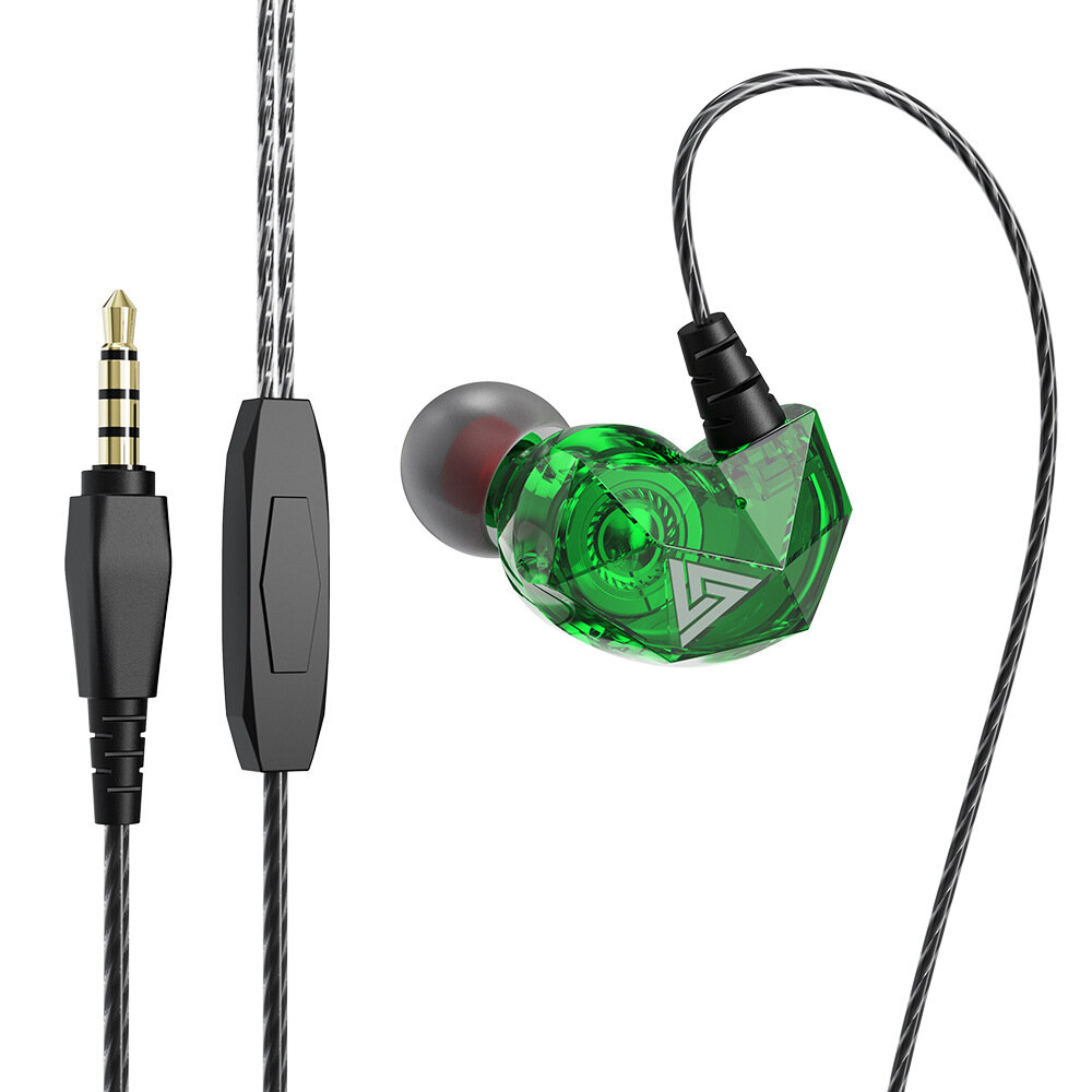 QKZ AK2 In-Ear Heavy Hifi Bass Estéreo Música Auriculares con cable Subwoofer Auricular deportivo con Micrófono
