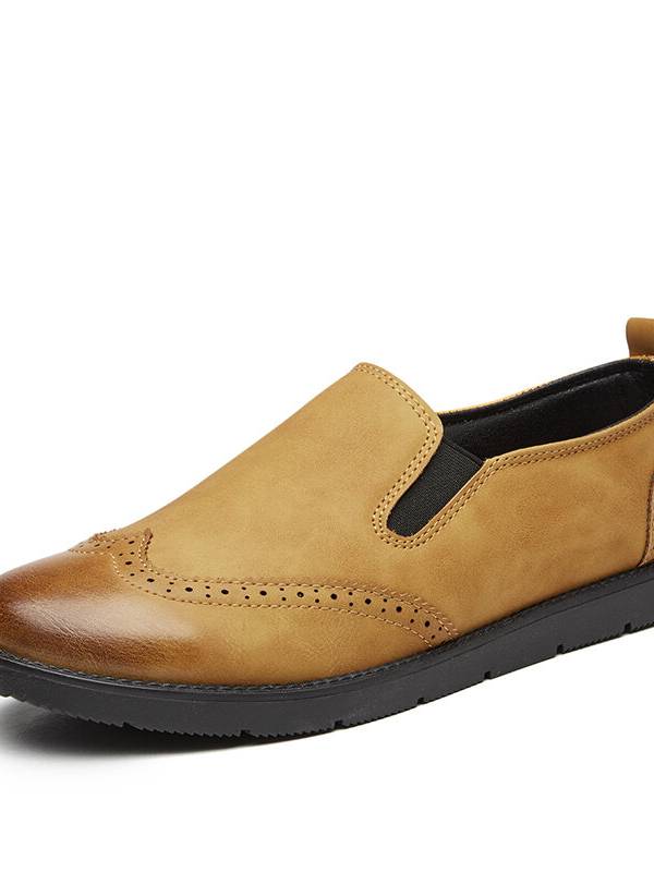 Mocasines informales de negocios para hombre Chelsea Slip On Work Vestido Zapatos de costura a mano