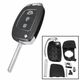 Coche Control remoto Llave Caso Fob 3 Botones Flip Key Shell Izquierda para Hyundai Santa Fe 13-14 PG180A