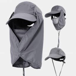 Cubierta de protección solar Visor facial al aire libre pesca Sombrero Gorra de secado rápido de verano Gorra de béisbol