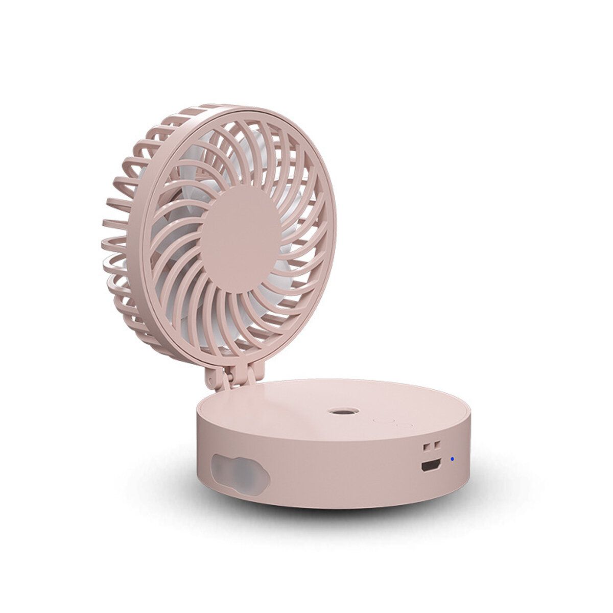 Portátil Cuello Ventilador colgante Plegable USB Mesa recargable Enfriador de aire niebla Humidificador pulverizador