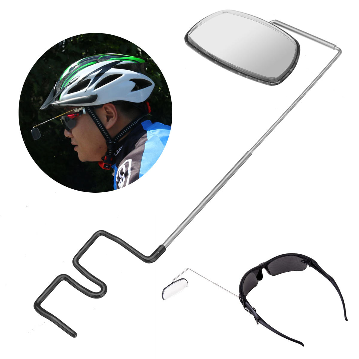 BIKIGHT aleación de aluminio ligero 360 grados bicicleta casco montar espejos retrovisores ajustables
