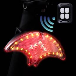 XANES® Wireless Control remoto Luz trasera de bicicleta inteligente USB recargable LED Señal de giro trasera Lámpara par