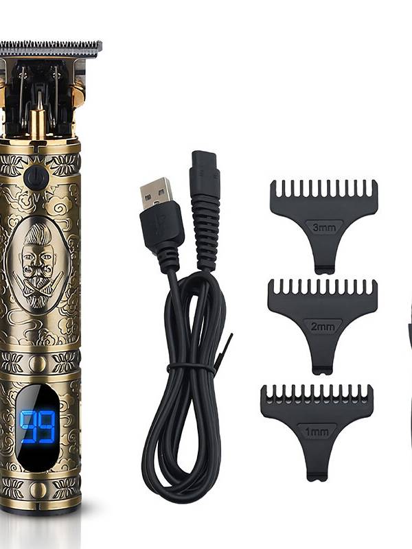 USB Professional Cabello Clipper Retro Oil Head Clipper Barba Trimmer Shavers Hari Grooming Corte Acabado Máquina de cor