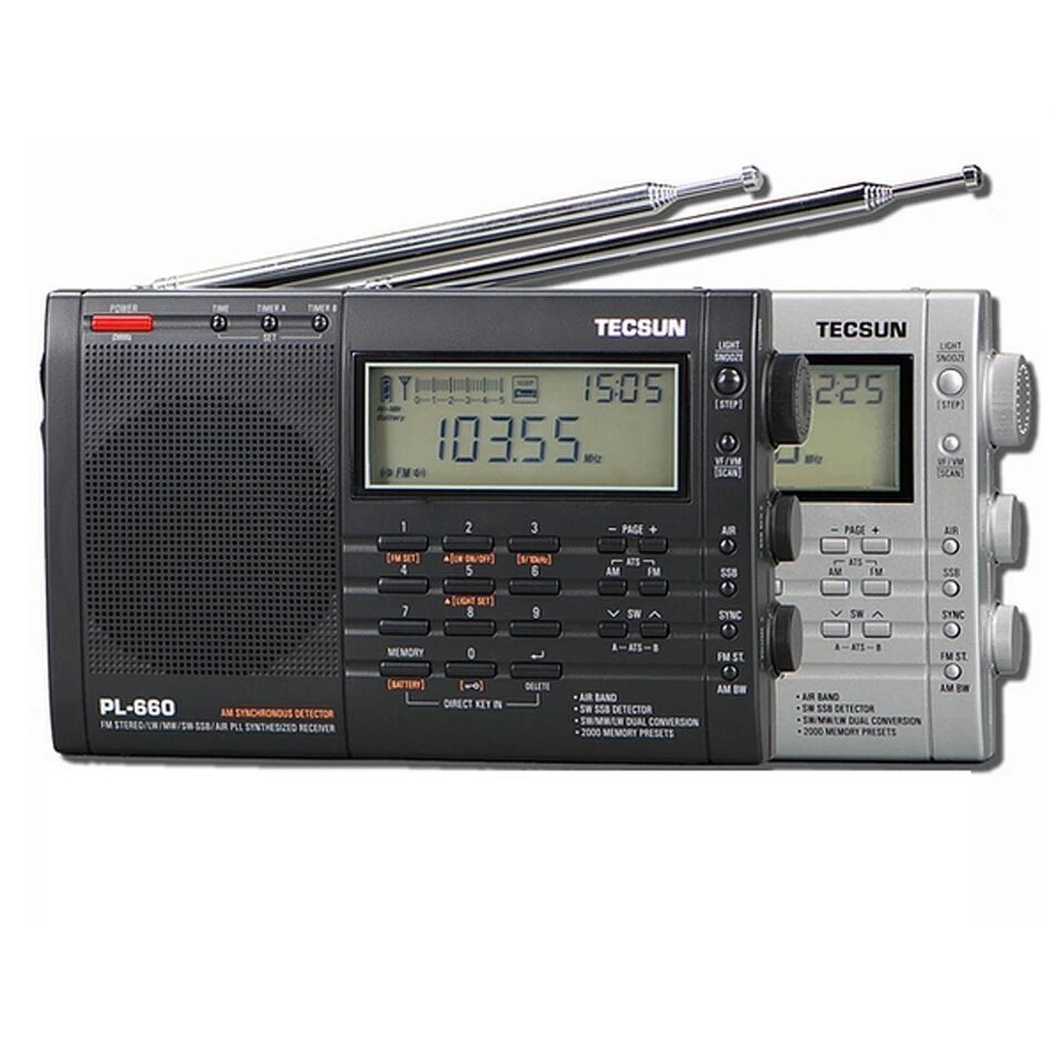 Tecsun PL-660 FM AM LW MW SW SSB Air PLL SYNC Sintonización digital estéreo Radio Completo Banda Reproductor de audio Ra
