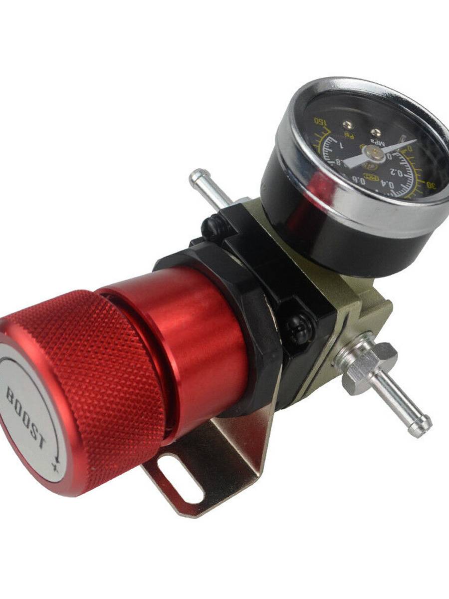 1-150 PSI Universal Coche Controlador Turbo Boost de calibre manual ajustable Rojo