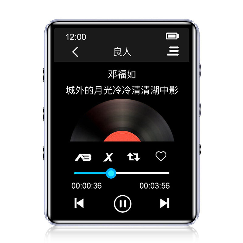 IQQ X60 8GB bluetooth 4.2 Reproductor de audio y video MP3 MP4 sin pérdida con altavoz Soporte de sonido externo Alarma