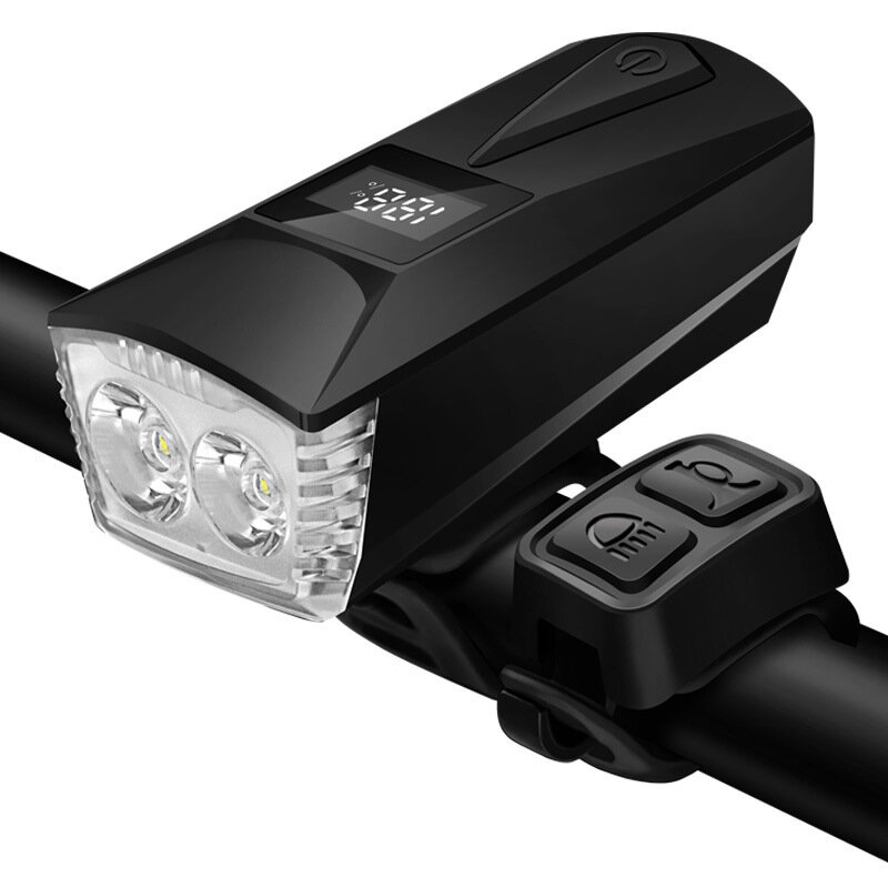 XANES® DL23 1100LM 2xT6 LED Alarma antirrobo Luz delantera para bicicleta con bocina de 100db Distancia muy cercana Gran