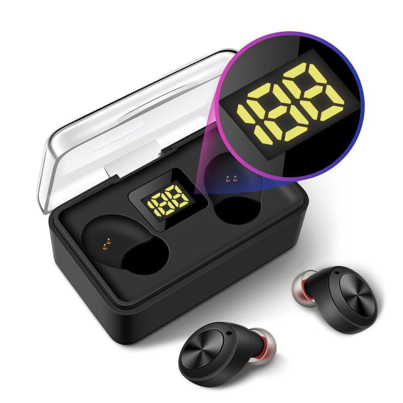 Bakeey D025 Digital Pantalla Control táctil bluetooth 5.0 In-ear Auricular Audífonos estéreo inalámbricos verdaderos