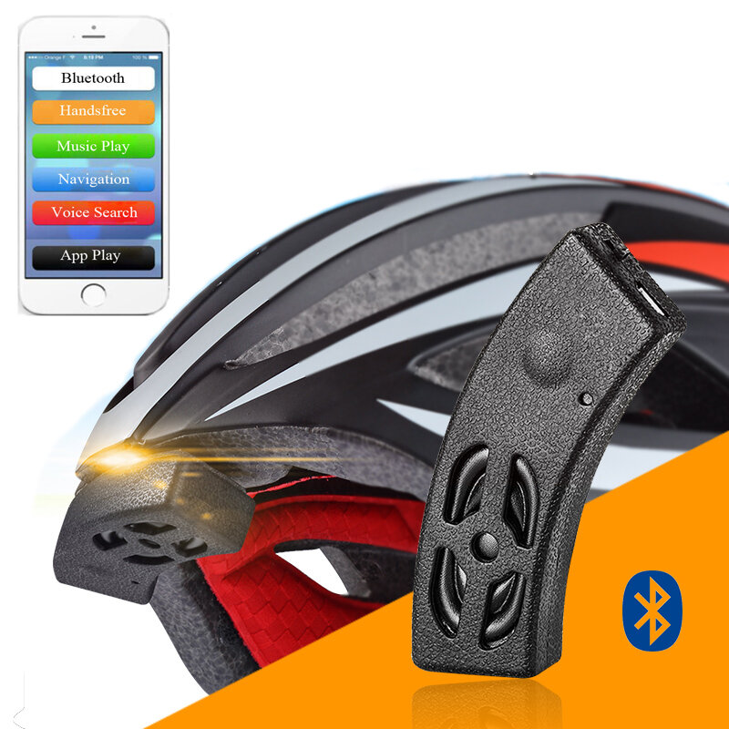 rockbros inteligentes montar de audio Bluetooth del casco de campana de la bicicleta altavoz manos libres llamada telefó