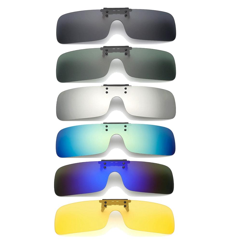 UV400 Gafas del Sol Polarizado para Conducir Lente Clip On de Visión Nocturna para Gafas de Miopía