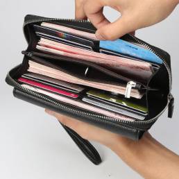 Baellerry Business Casual Multi Card Holder Wallet Clutch Bolsa Teléfono Bolsa Para hombres