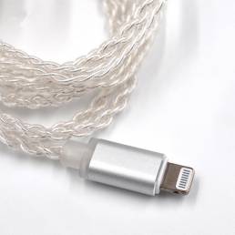 KZ Auricular Cable compatible plateado con actualización MFI Relámpago para KZ ZS6 ZSA ZS10 AS10 para iPhone 8 Plus 7 X