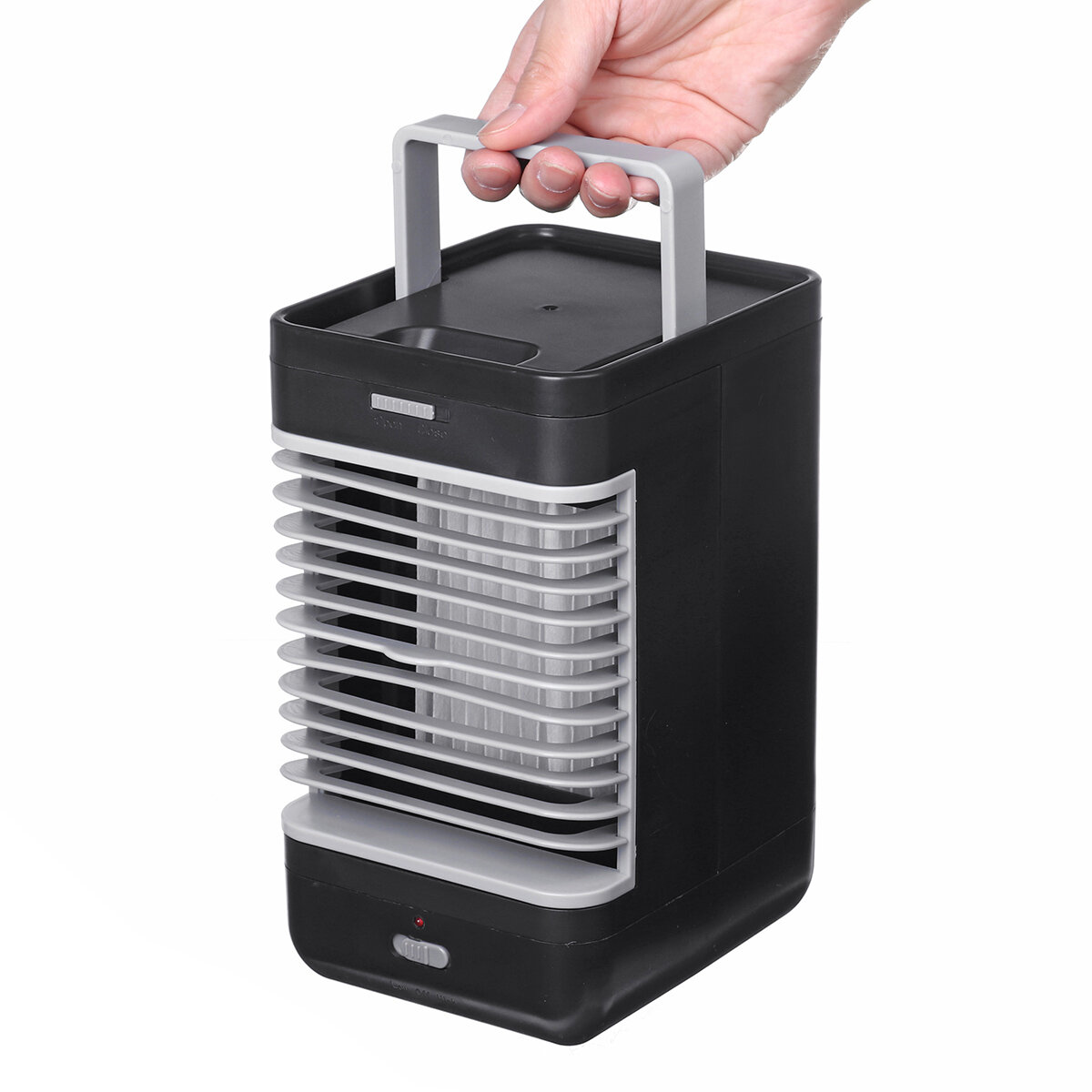 Mini refrigerador de aire USB de 110 V ABS Ventilador portátil con indicador de alimentación Batería Ventilador de refri