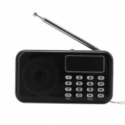 Mini portátil LCD Digital FM Radio Altavoz USB SD Tarjeta TF Reproductor de música MP3 Ancianos