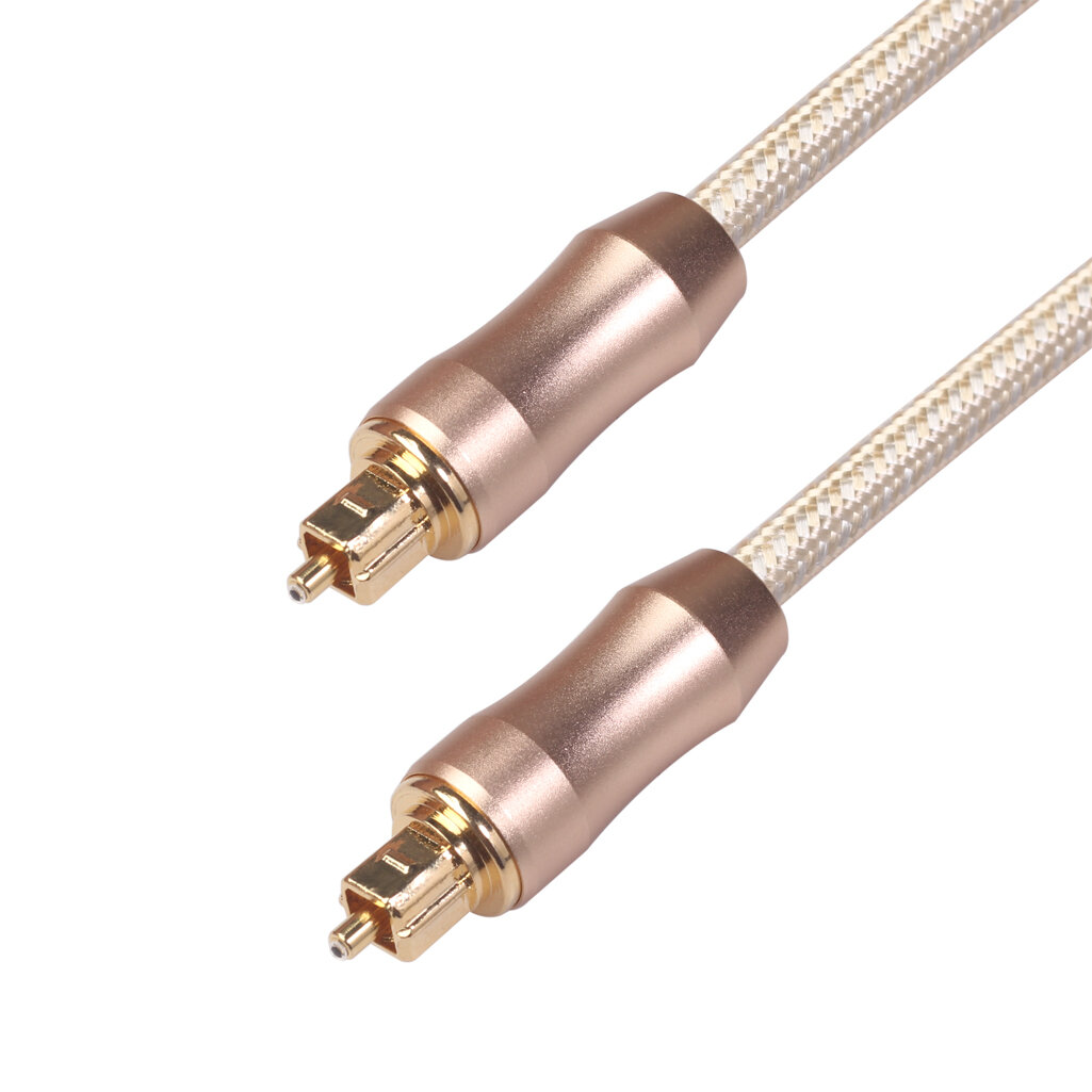 REXLIS QHG02 Cable de audio de fibra óptica de metal 1M / 2M / 3M / 5M para TV Caja para PS4 Altavoz Alambre Barra de so