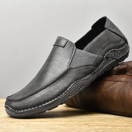 Zapatos de negocios casuales Soft antideslizantes de piel de vaca para hombre