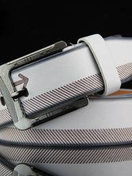 108CM Impresión de cuero Cinturón Ocio Jeans Cintura con hebilla de aleación para hombres