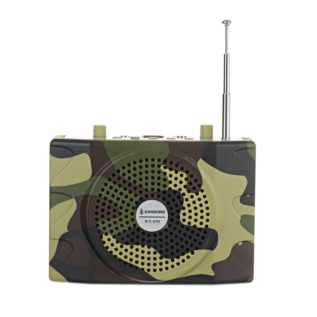 25W recargable camuflaje caza altavoz sonido señuelo 100Hz-10KHz FM Radio Reproductor de MP3 con Control remoto para la