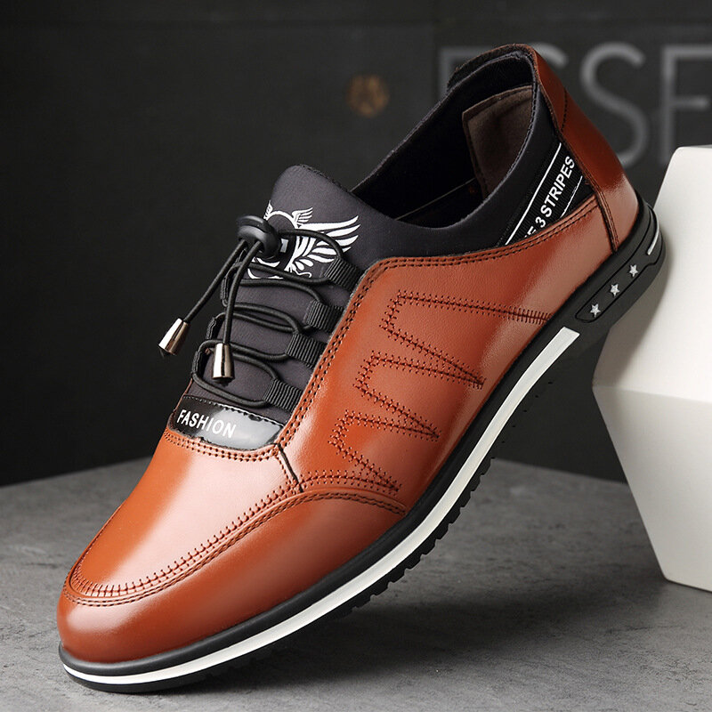 Zapatos casuales de negocios de microfibra de cuero cómodos antideslizantes para hombres