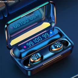 TWS bluetooth LED Digital Pantalla Mini en Oreja Auricular Música de alta fidelidad inalámbrica Auriculares con carga Ca