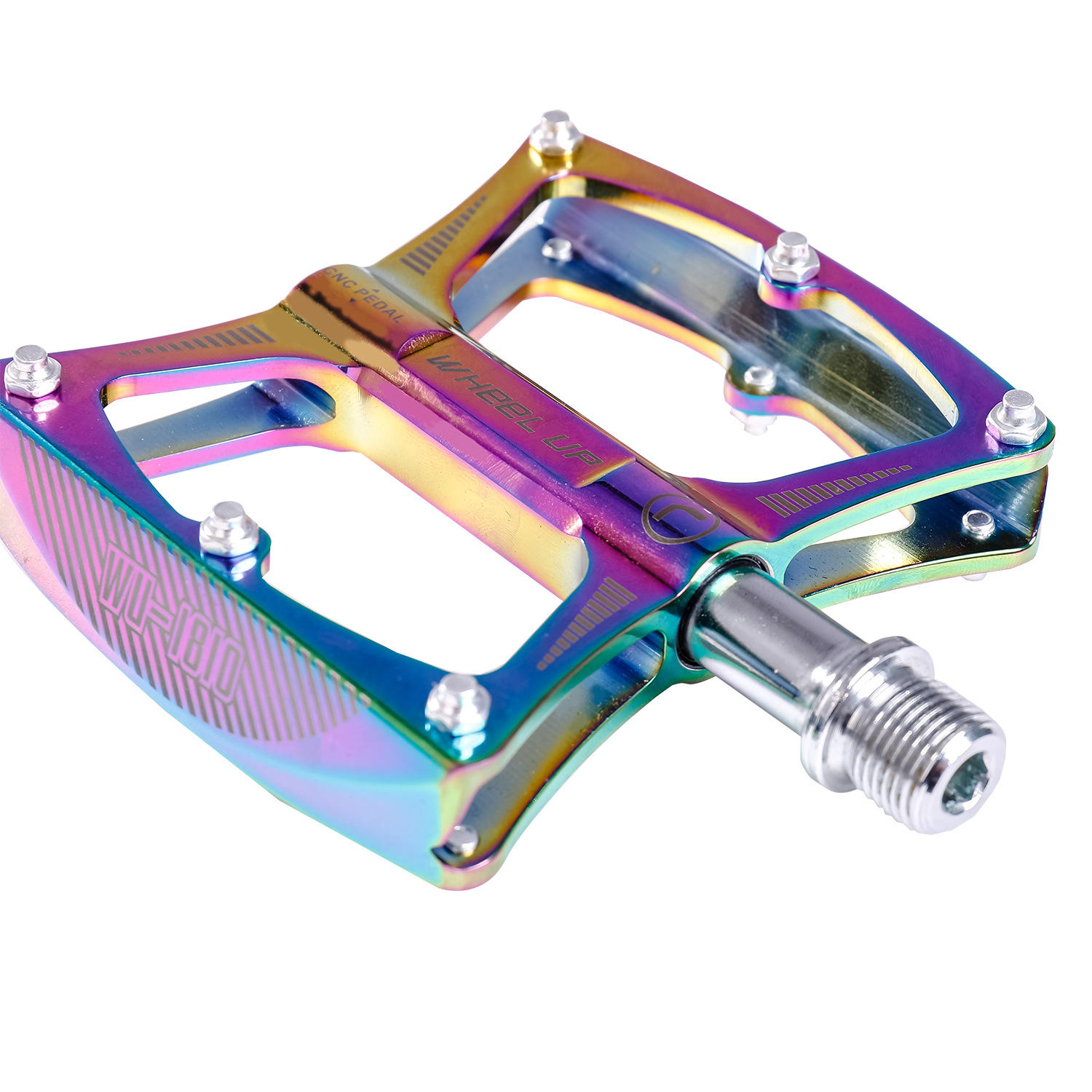 WHEEL UP LXK340-02 Colorful Cojinetes de aleación de aluminio Pedales antideslizantes para bicicletas al aire libre Peda