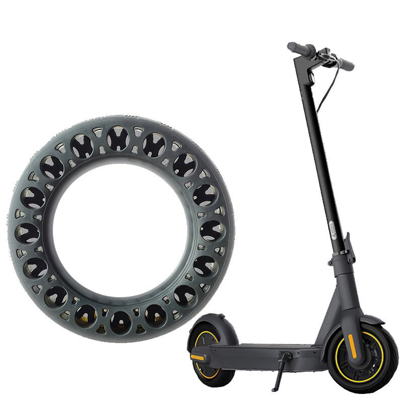 Neumático universal de 10 pulgadas para Ninebot MaxG30 Scooter eléctrico Absorción de golpes Anti-silp Neumático de cauc