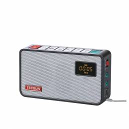 TECSUN ICR-100 FM Mini altavoz Grabador de sintonización digital Reproductor de MP3 Radio Soporte de altavoz Tarjeta TF