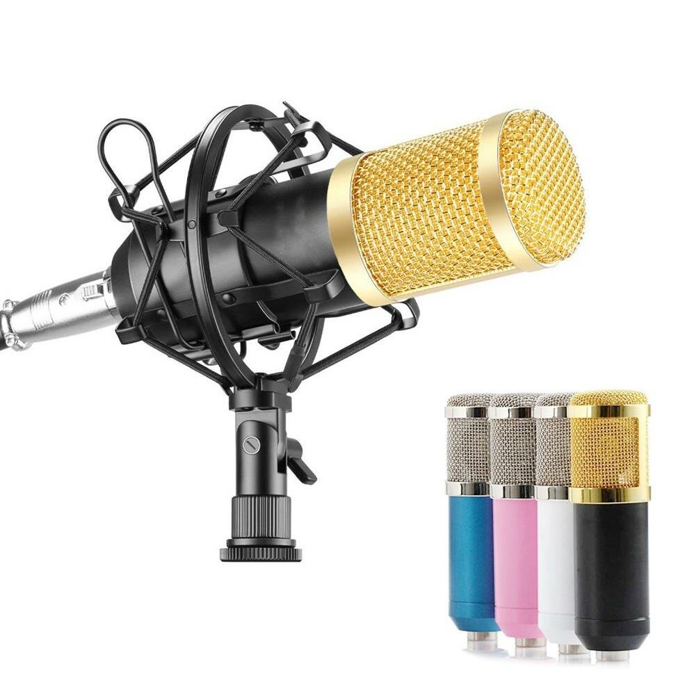 BM800 Condensador profesional Micrófono Canto de radiodifusión de estudio Micrófono Micrófono de grabación de audio
