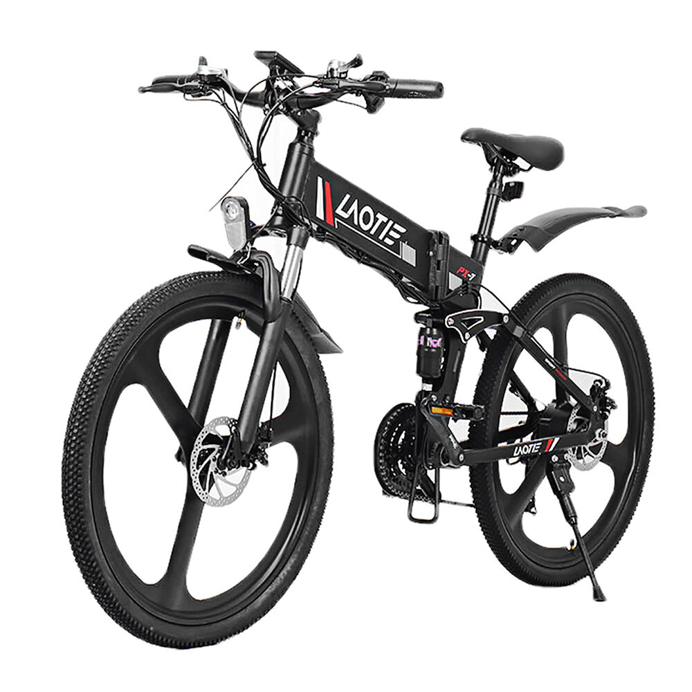 LAOTIE® PX7 48V 10Ah 350W 26in Bicicleta de ciclomotor eléctrica plegable 35 km / h Velocidad máxima 80 km Bicicleta elé