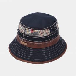 Unisex a rayas con lunares Patrón Patchwork con bordes únicos y todo tipo de cubos de moda Sombrero